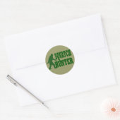 Sticker Rond Chasseur de squatch (Enveloppe)