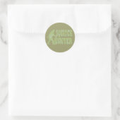 Sticker Rond Chasseur de squatch en camouflage (Sac)
