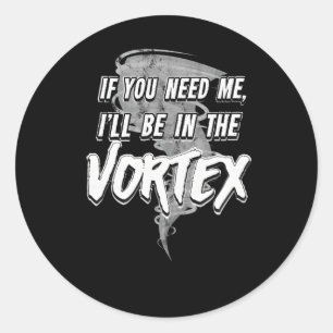 Sticker Rond Chasseur de tempête de la saison de tornade