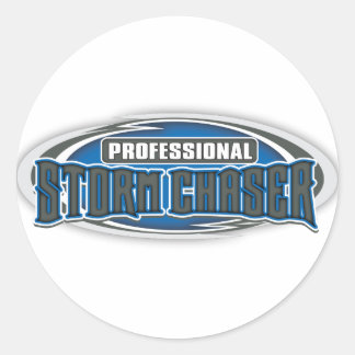 Sticker Rond Chasseur de tempête Pro