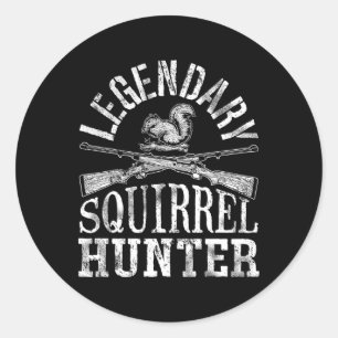 Sticker Rond Chasseur D'Écureuil Légendaire T Chasse De Chemise