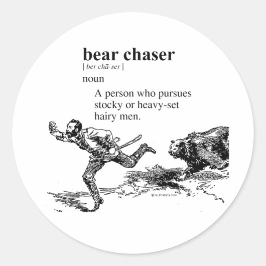 STICKER ROND CHASSEUR D'OURS (Devant)