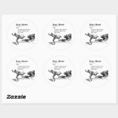 STICKER ROND CHASSEUR D'OURS (Feuille)