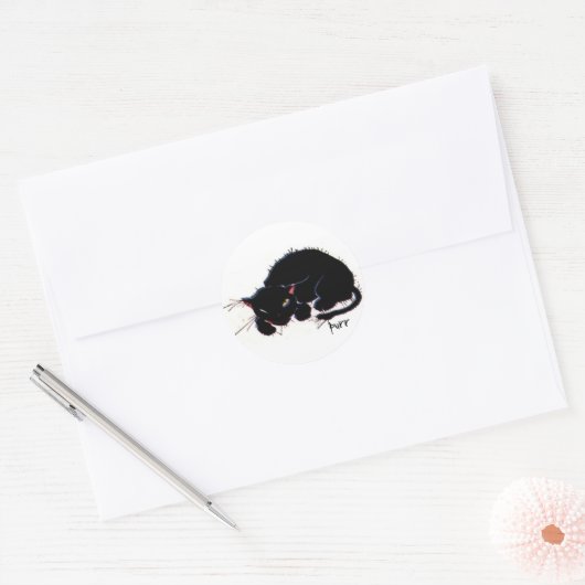 Sticker Rond Chat (Enveloppe)