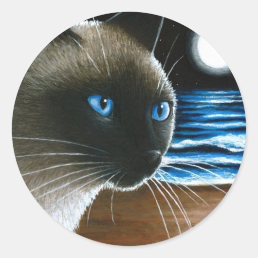 Sticker Rond Chat 396 Siamais (Devant)