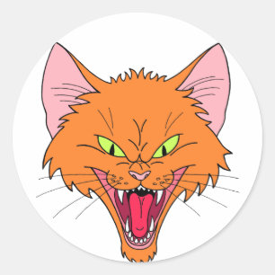 Sticker Rond Chat à baiser