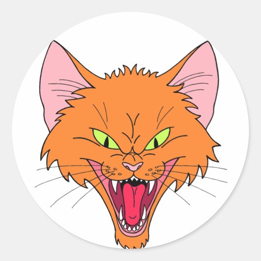 Sticker Rond Chat à baiser (Devant)