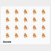 Sticker Rond Chat à l'exécution (Feuille)