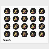 Sticker Rond Chat À Vélo (Feuille)