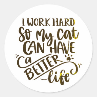 Sticker Rond Chat aimant