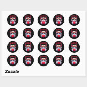 Sticker Rond Chat amusant quelque Grumpy Valentine (Feuille)