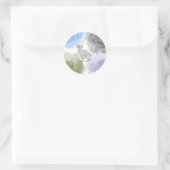 Sticker Rond Chat aquarelle (Sac)