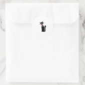 Sticker Rond Chat Atomique avec chatte rose Chatte Fille Nettoy (Sac)