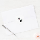 Sticker Rond Chat Atomique avec chatte rose Chatte Fille Nettoy (Enveloppe)