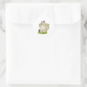 Sticker Rond Chat au Yoga (Sac)