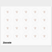 Sticker Rond Chat aux fraises tout simplement parfait Autocolla (Feuille)
