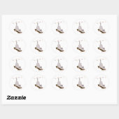 Sticker Rond Chat avec la planche (Feuille)