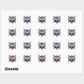 Sticker Rond Chat avec langue (Feuille)