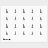 Sticker Rond Chat avec muffin (Feuille)