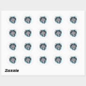 Sticker Rond Chat avec un sourire. (Feuille)