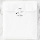 Sticker Rond Chat Born au Golf (Sac)