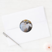 Sticker Rond Chat calcaire dormant (Enveloppe)