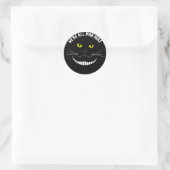 Sticker Rond Chat Cheshire Souriant Chat Transparent Avec Yello (Sac)