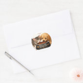 Sticker Rond chat chien (Enveloppe)