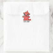 Sticker Rond Chat-chup Funny Ketchup Pun (Sac)