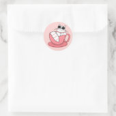 Sticker Rond Chat cool (Sac)