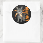 Sticker Rond Chat Costume Meow (Sac)