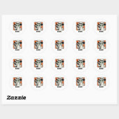 Sticker Rond Chat Cowboy (Feuille)