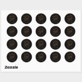Sticker Rond Chat d'anatomie de minueur à queue annelée Amateur (Feuille)