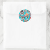 Sticker Rond Chat dans le casquette (Sac)