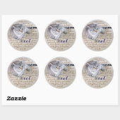 Sticker Rond Chat dans plusieurs langues (Feuille)