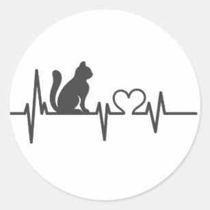 Autocollants Stickers Silhouette Chat Zazzle Be