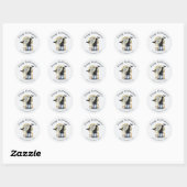 Sticker Rond Chat de Halloween effrayant Citrouille (Feuille)