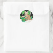 Sticker Rond Chat de la Saint Patrick de Buffington / Kitten (Sac)