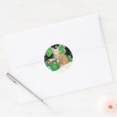 Sticker Rond Chat de la Saint Patrick de Buffington / Kitten (Enveloppe)