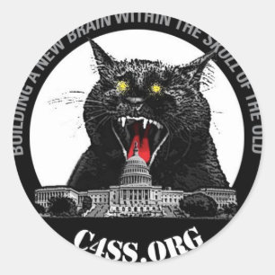 Sticker Rond Chat de laser pour la domination de C4SS des
