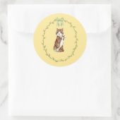 Sticker Rond Chat de Pâques adorable (Sac)