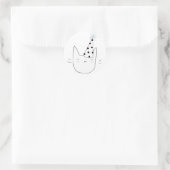 Sticker Rond Chat de partie (Sac)