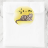 Sticker Rond Chat de Schrodinger (Sac)