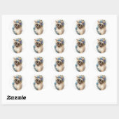 Sticker Rond Chat de Siamese (Feuille)