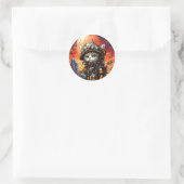 Sticker Rond Chat de Steampunk I (Sac)