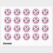 Sticker Rond Chat de sushi (Feuille)