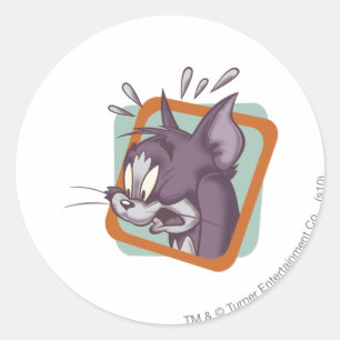 Sticker Rond Chat de Tom Scaredy