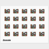 Sticker Rond Chat de tournesol (Feuille)