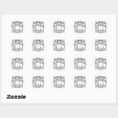 Sticker Rond Chat de Vitruve (Feuille)