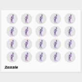 Sticker Rond Chat d'opéra sophistiqué vintage (Feuille)